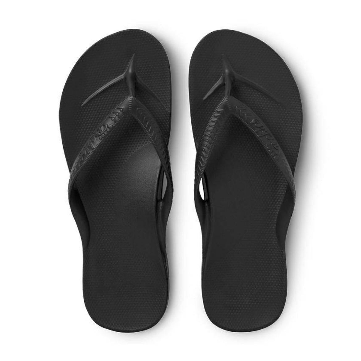 Archies Black Arch Support Thongs Flip Flop Orthotic