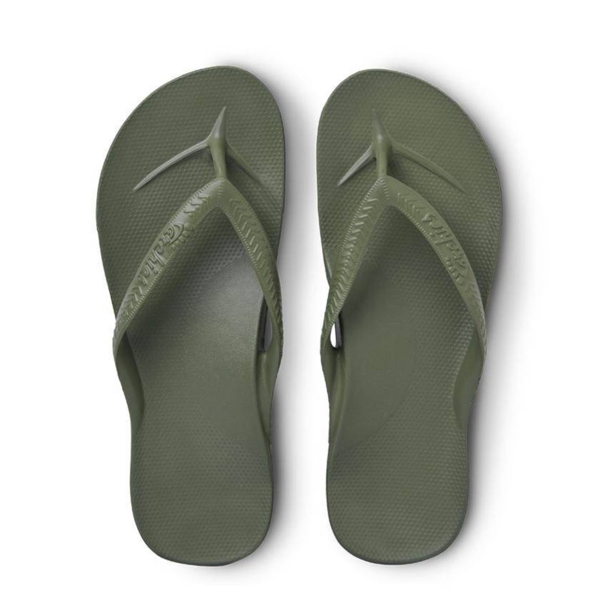 Archies Khaki Arch Support Thongs Flip Flop Orthotic