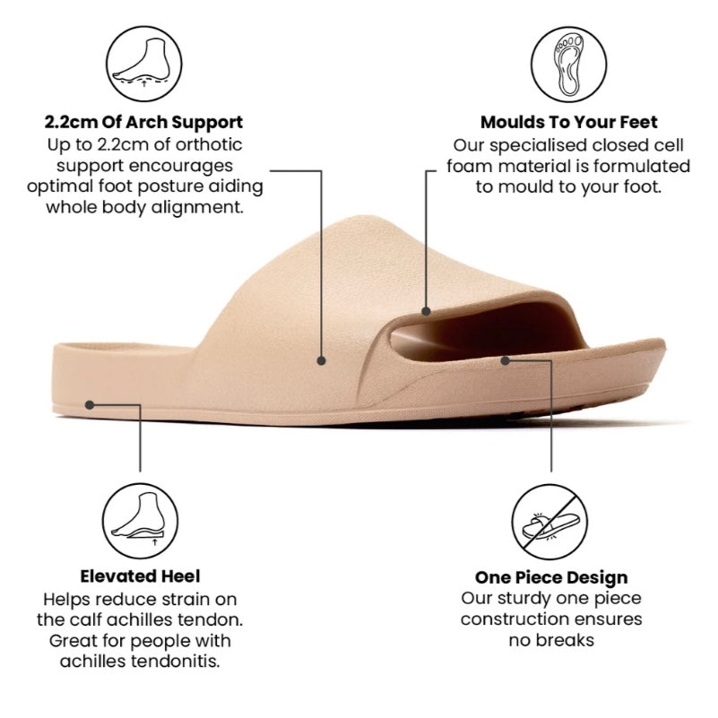 Archies Tan Arch Support Slides Orthotic