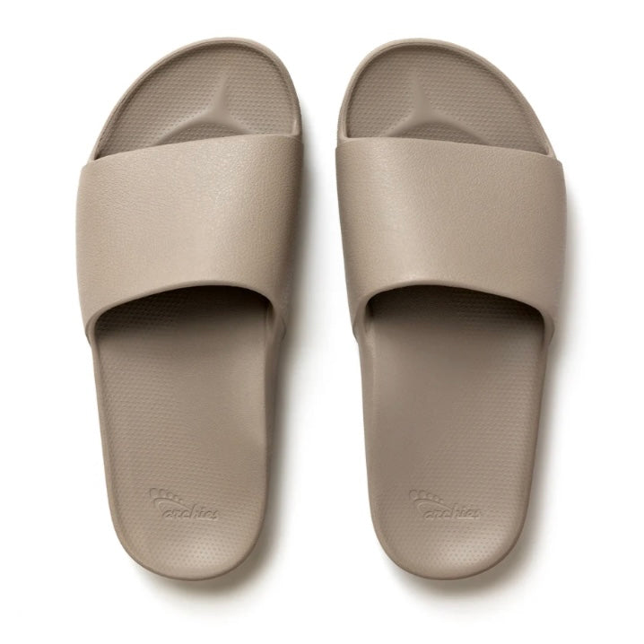 Archies Taupe Arch Support Slides Orthotic