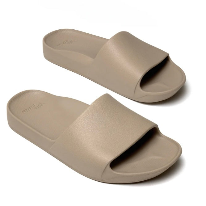 Archies Taupe Arch Support Slides Orthotic