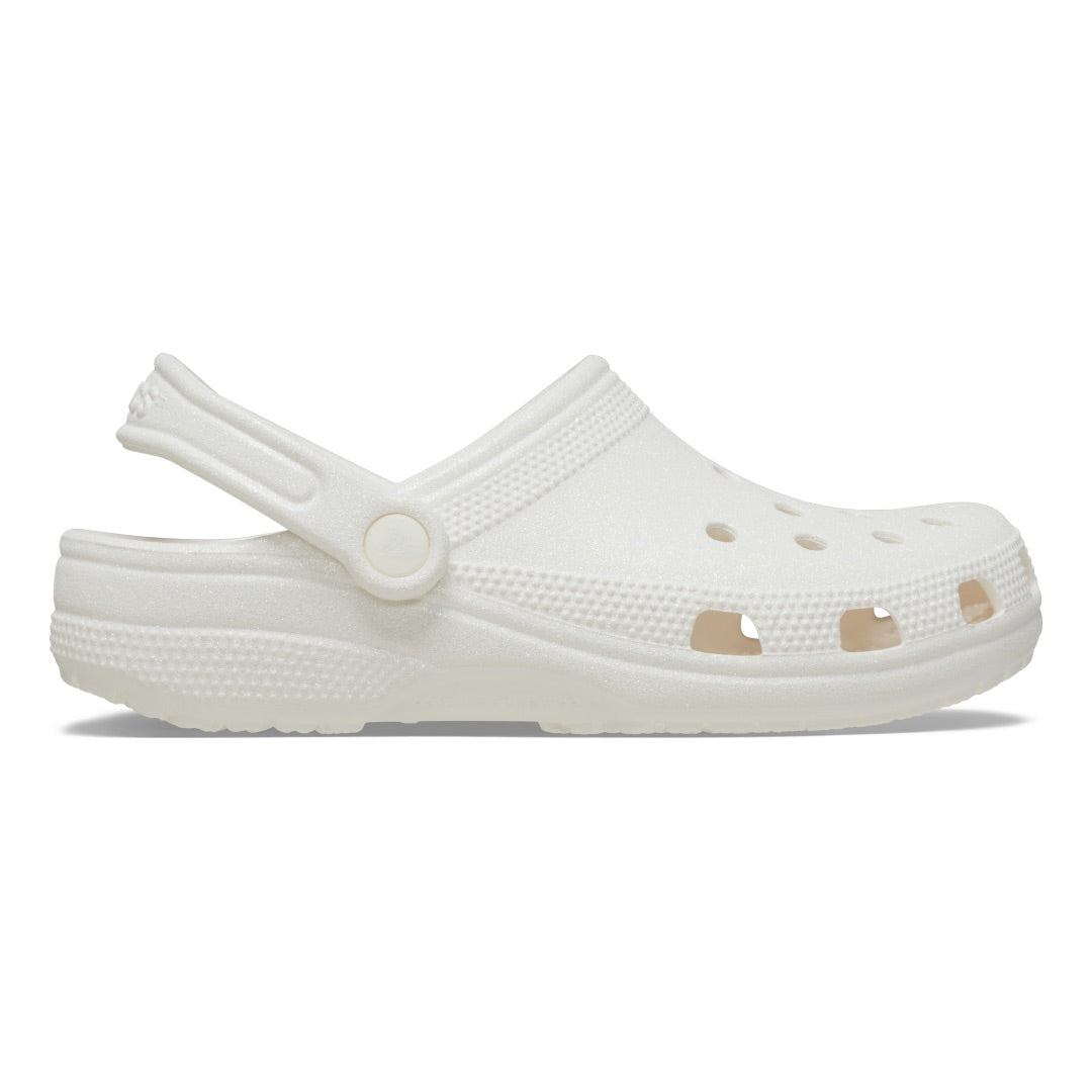 Crocs - Unisex Classic Glitter Clog White