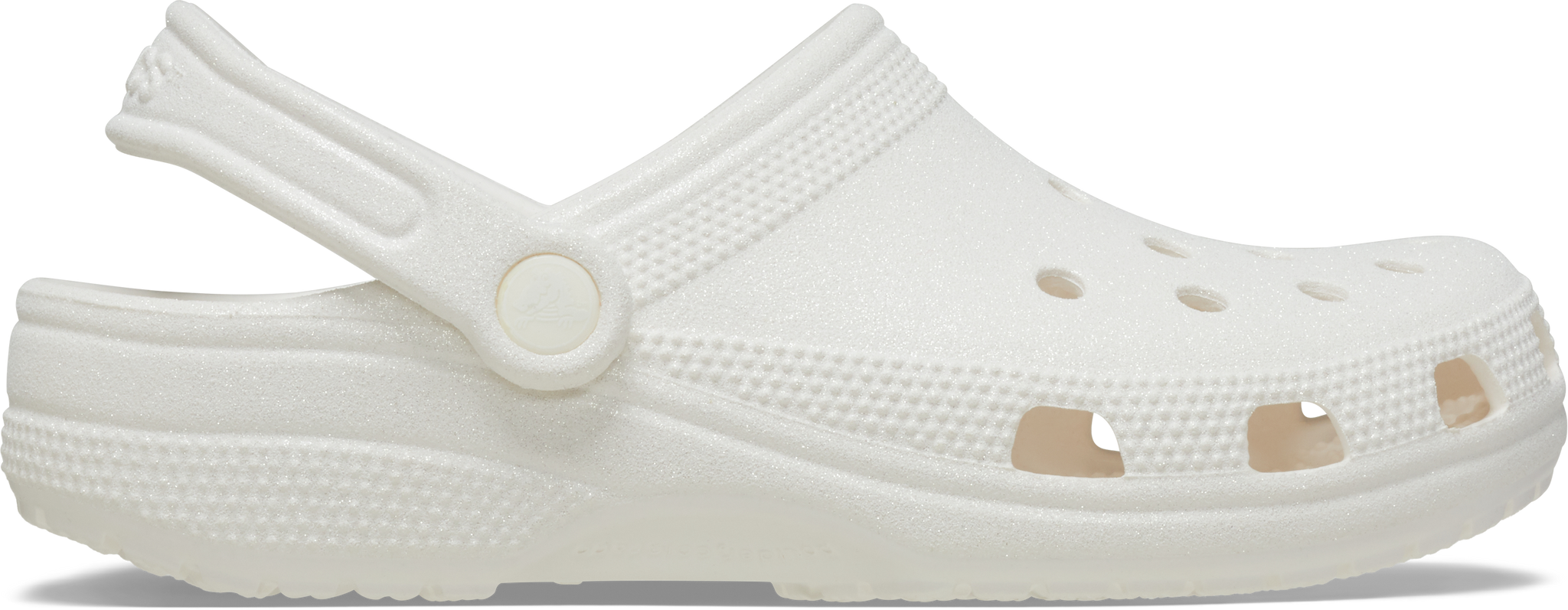 Crocs - Unisex Classic Glitter Clog White