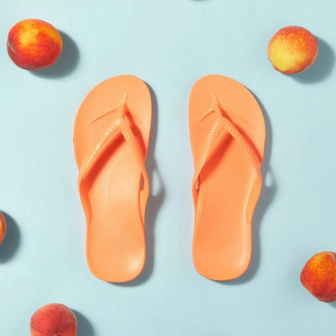 Archies Peach Arch Support Thongs Flip Flop Orthotic